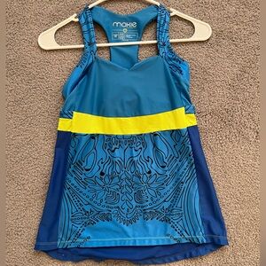 Women’s Moxie blue cycling top, size small